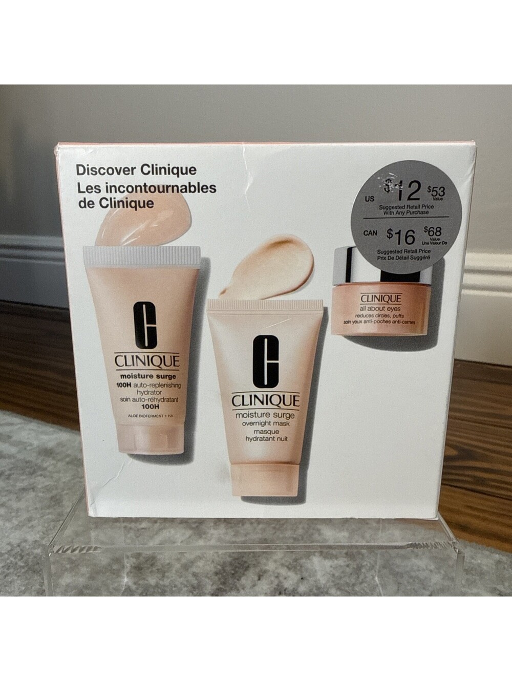 CLINIQUE Discover Clinique 3 Pcs Set Moisture Surge All About Eyes New In Box